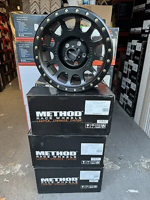 17x8.5 Method MR305 NV Matte Black Wheels 5x5 (0mm) Set Of 4 • $1080