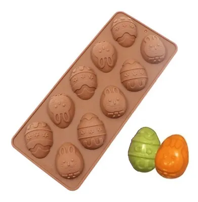 Easter Egg Silicone Mould Bunny Kids Sugar Craft Baking Fondant Chocolate Icing • £2.99