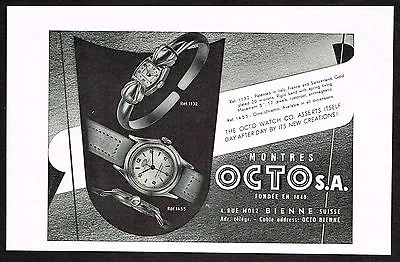 1950s Original Vintage Octo Watch Print Ad • $24.97