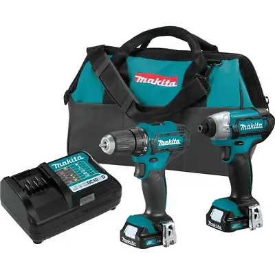 Makita Drill Impact Driver Combo Kit 12V Max CXT Lithium Ion Cordless Bundle • $173.86