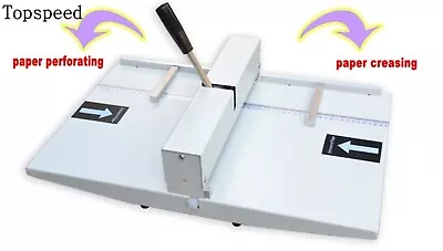 Manual Paper Creaser And Perforator Machine 2 In 1 Combo Double Functions 340mm • $199.99