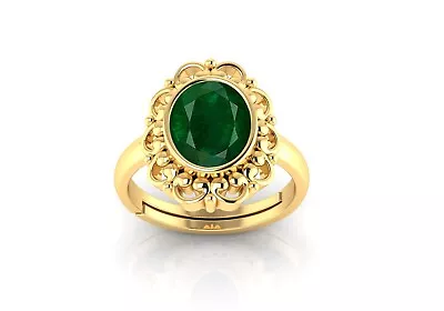 11.55 Carat Natural Emerald Panchdhatu Gemstone Gold Ring For Women And Men • $45