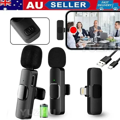 Wireless Lavalier Microphone Mini Mic For IPhone Samsung Ipad Vlog Live Stream • $23.99