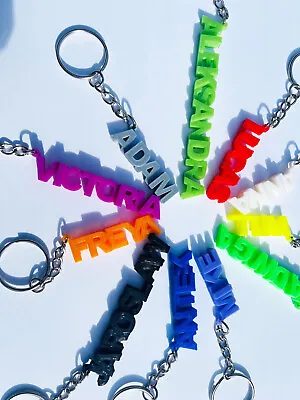 £2.48 • Buy Personalised Key Ring Key Chain 3d Printed, Customisable. Parties, Name Keyring!