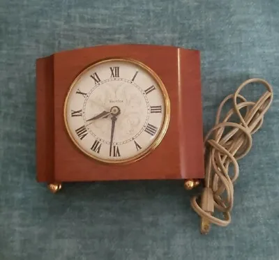 Vintage 1950’s Westclox Solid Maple Sheraton Electric Alarm Clock Made USA • $15