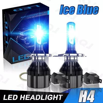 H4/9003 LED Headlight Conversion Kit High/Low Beam 8000K Ice Blue Light Bulbs • $17.59