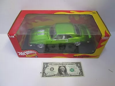 Hot Wheels Classics Spectrum Green 1968 Camaro - 1:18 • $99