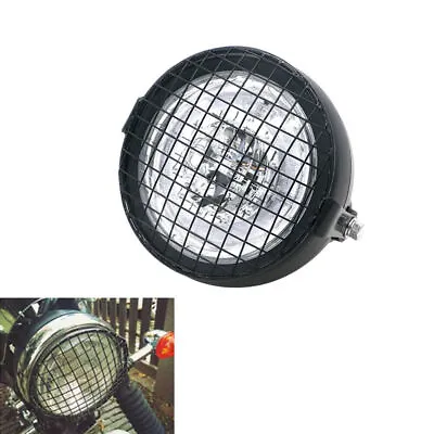 7 Motorcycle Headlight Mesh Grill Protector Guards Cover For Motorcycle Square! • $10.59