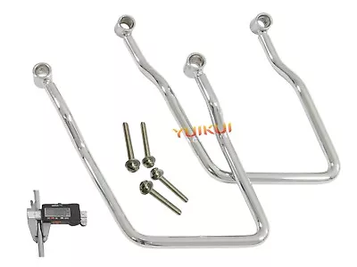 Fits For KAWASAKI MEAN STREAK VN Steel Saddlebag Support Bars Mounts Bracket • $33.89