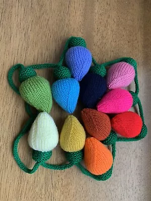 £15 • Buy Handmade Knitted Fairy Lights, Nursery Bunting/ Christmas Garland