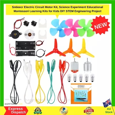 Sntieecr Electric Circuit Motor Kit Science Experiment Educational Montessori • $31.99