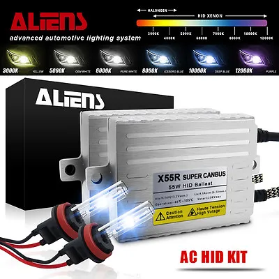 Aliens 55W 9004/9005/9006//9007 HID Canbus Ballasts Headlight Kit H1/H3/H10/H11 • $49.99