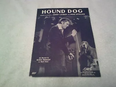 Elvis Presley ~ Hound Dog ~ Vintage Sheet Music ~ Elvis' Hit From 1956 • $12