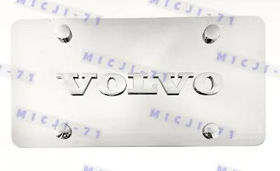 Volvo Front Heavy Duty Vanity Mirror Stainless Metal License Plate Tag • $45.99