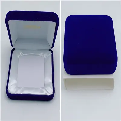 Zippo Lighter Blue Velvet Display Box Storage Case Empty Fits The Regular Size • $25.27