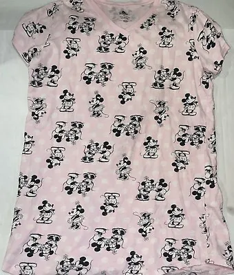 Disney Store Minnie Mouse Mickey Mouse Ladies Nightshirt Nightgown M/L Mm70 • $7.99