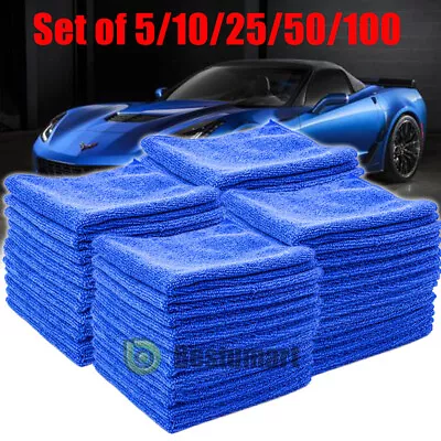 LOT Microfiber Cleaning Cloth Towel Absorbent No Scratch Polishing Detailing Rag • $7.59