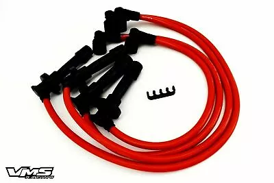 Vms Racing Red 10.2mm Spark Plug Ignition Wires For 90-94 Mitsubishi Eclipse 2.0 • $45.95