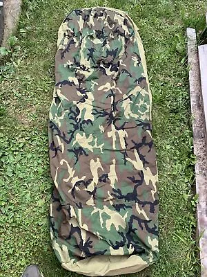 US Military Issued Bivy Cover/ Woodland Water And Windproof Sleep System Cover • $99.95