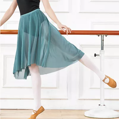 Lady Chiffon Ballet Wrap Skirt Dance Latin Ballroom Dancewear Elastic Waist Thin • $18.49