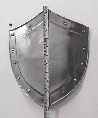 Mini Shield Armor Knight Metal Steel Handcrafted 12 Heater Shield • $49.33