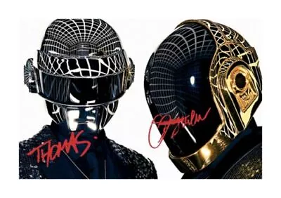 Daft Punk 1 A4 Mounted Poster Reproduction Autographs With Choice Of Frame • £24.99