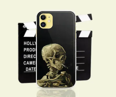 Van Gogh Skeleton With Burning Cigarette For Phone 14 13 12 11 Pro Max Xs Xr X 8 • $18