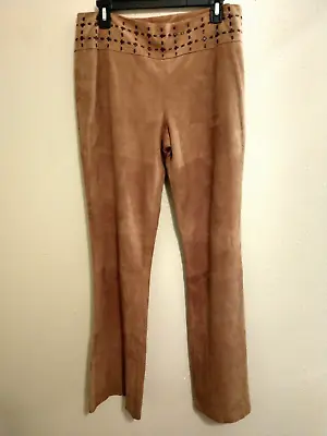 Vakko New York Women Sz 12  Vintage Brown Leather Suede Western Boot Pants (0333 • $26