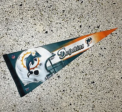 Vintage Miami Dolphins Full Size Felt Pennant NFL Football Dolphins • $14.99