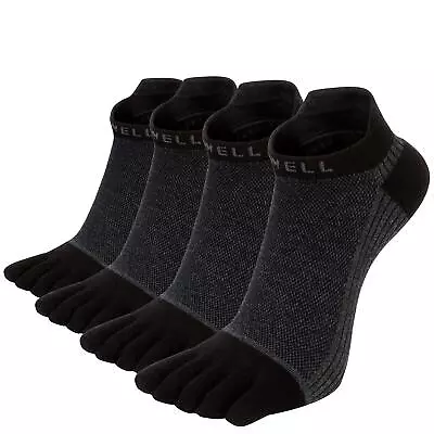 VWELL Cotton Toe Socks Five Finger Socks No Show Crew Athletic Running Socks ... • $20.43