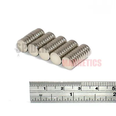 Magnets 9x2 Mm Neodymium Disc Strong Round Magnet 9mm Dia X 2mm Craft Fridge • £4.36