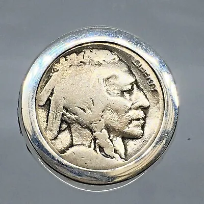 £192.33 • Buy US Coin Indian Head Buffalo Nickel 925 Sterling Silver Ring Tomahawk Arrow
