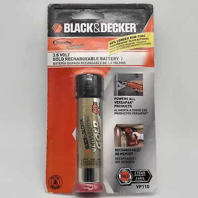 Black & Decker VersaPak Gold 3.6V Battery VP110 Rechargeable Extended Run Time • $42.99