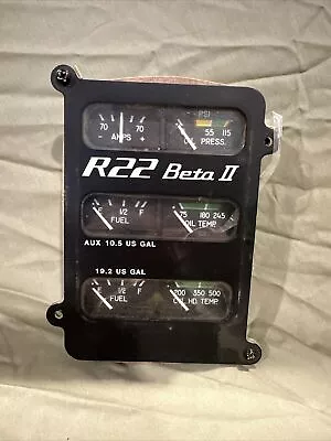 Robinson R22 Instrument Cluster Amps Fuel Oil Temp & Pressure P/N B144-3 Bin K • $225