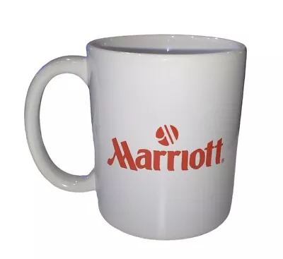 Marriot Ceramic Coffee Mug White W/Red LL Retro Classic Logo M Ware VHTF-RARE • $23.74