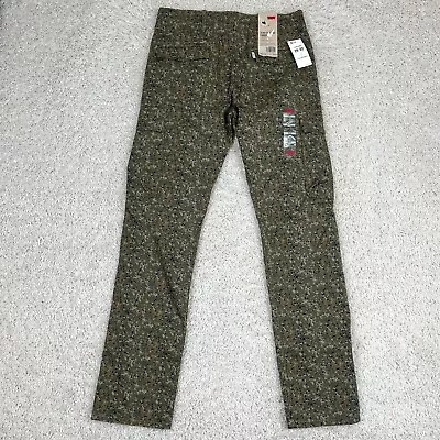 Levis Camouflage Camo Cargo Pants Mens Size 29x32 Green Brown Slim Straight • $42.99