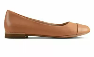 £29.99 • Buy New In Box Clarks Festival Gold Tan / Peach Flat Ballerina Pumps Shoes ❤️