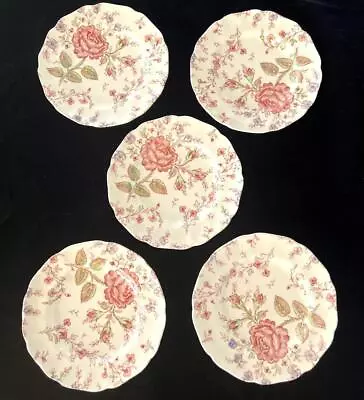 5 Vintage Johnson Brothers Rose Chintz Bread & Butter Plates 6.25  England • $19.99