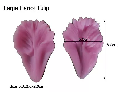 Large Parrot Tulip Petals Silicone Veiner Molds #Ak074. Clay FlowersGum Paste • $7.99
