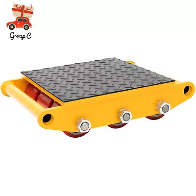 15T Heavy Duty Machine Dolly Skate Machinery Roller Mover Cargo Trolley 33000lbs • $99.75