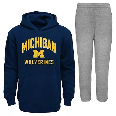 Infant Navy/Gray Michigan Wolverines Play-By-Play Pullover Fleece Hoodie & Pants • $44.99