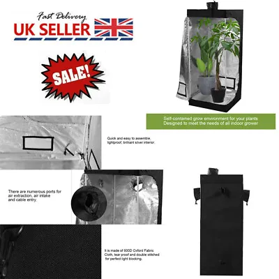 £29.33 • Buy 600D Grow Tent Green Room Plant Box Silver Mylar Hydroponics Bud Dark Indoor