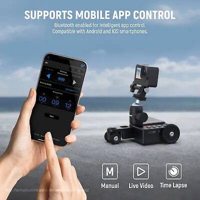 NEEWER Upgraded Motorized Camera Dolly With App Control For GoPro IPhone Android • $125.33