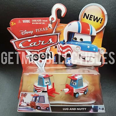 Disney Pixar Cars Toon Lug And Nutty Mater The Greater Save 6% Gmc • $17.95