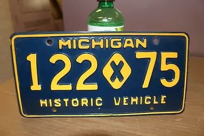 Vintage MICHIGAN HISTORIC VEHICLE License Plate Chevrolet Ford Mopar Hot Rat Rod • $19.95