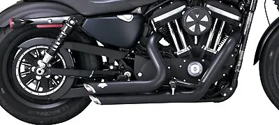 Vance & Hines Black Shortshots Staggered Exhaust System (47329) • $899.99