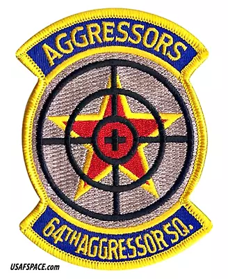 USAF 64th AGGRESSOR SQ-64 AGRS-AGGRESSORS-F-16-Nellis AFB NV-ORIGINAL VEL PATCH • $10.95