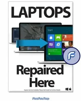 £14.29 • Buy Computer Repair Poster A2 (LARGE) - Laptops Repaired Here