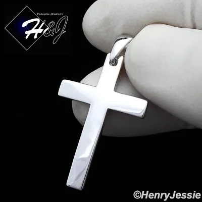 Men Women Solid 925 Sterling Silver Plain Simple Cross Charm Pendant*sp194 • $21.99