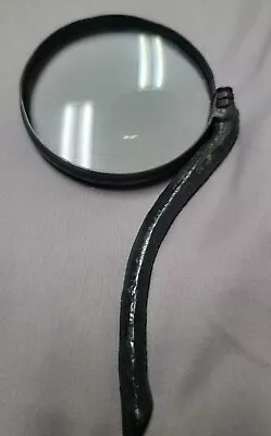 Vintage Black Metal Magnifying Glass With Curved Handle • $35